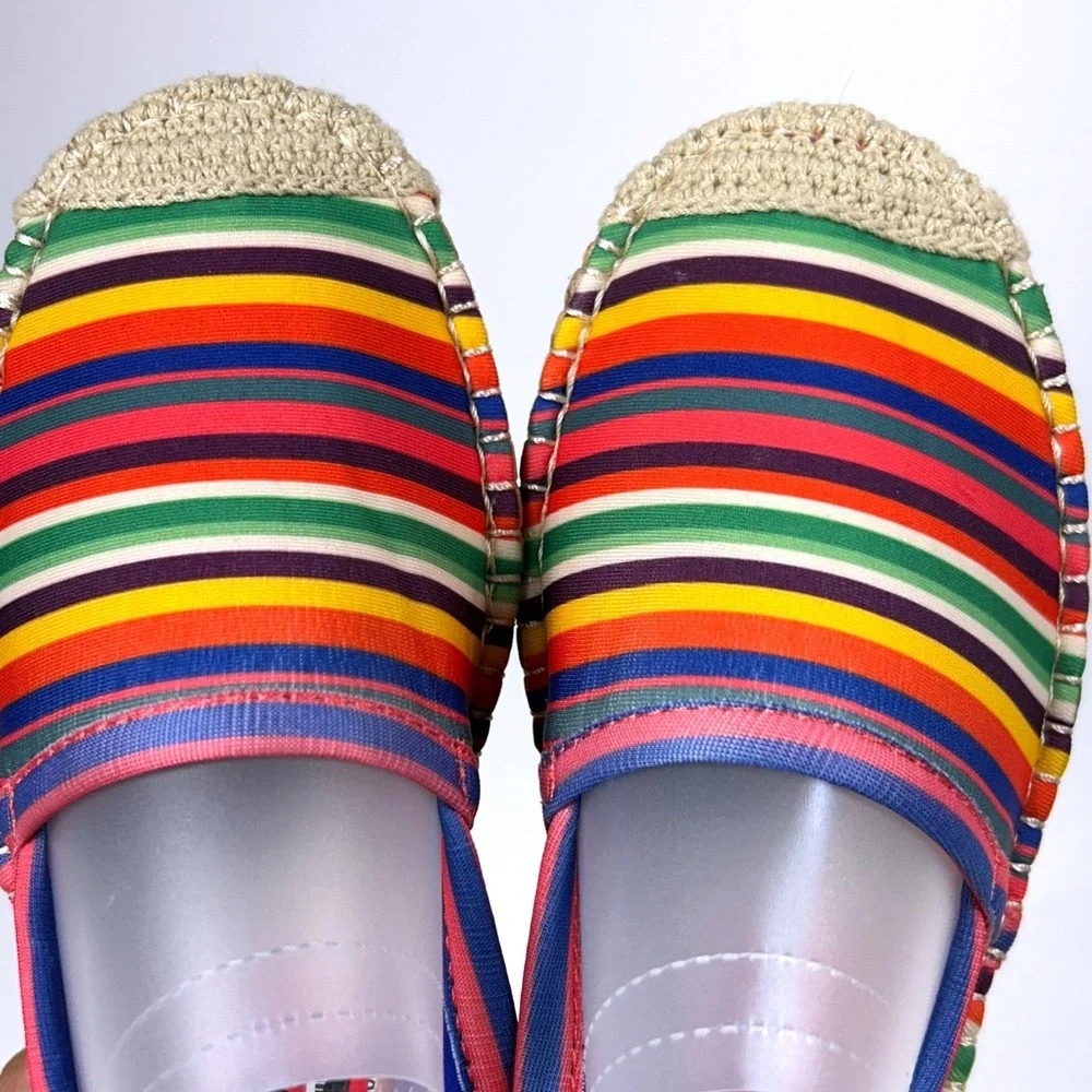 Seastar Beachwear Girls Size 1 Flats Espadrille Water Shoe NEW Candy Stripe $125
